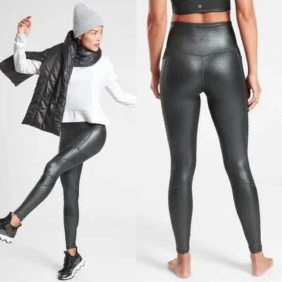 Athleta Pants - Women's Black High-Waisted Leggings